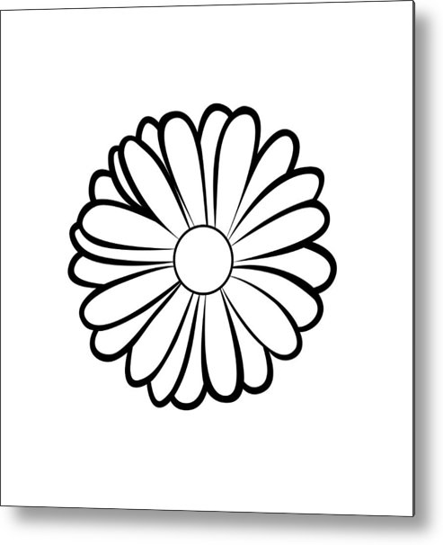 493x606 vector illustration of marigold flower metal print - Marigold Drawing