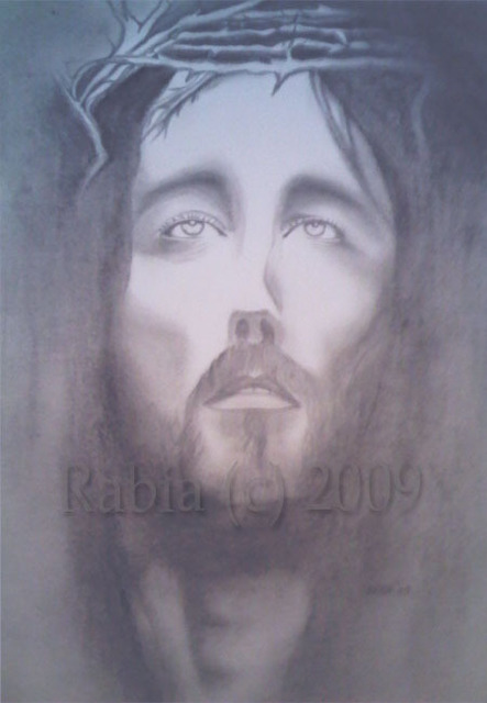 443x640 marilyn manson artwork jesus christ original drawing charcoal - Marilyn Manson Drawing
