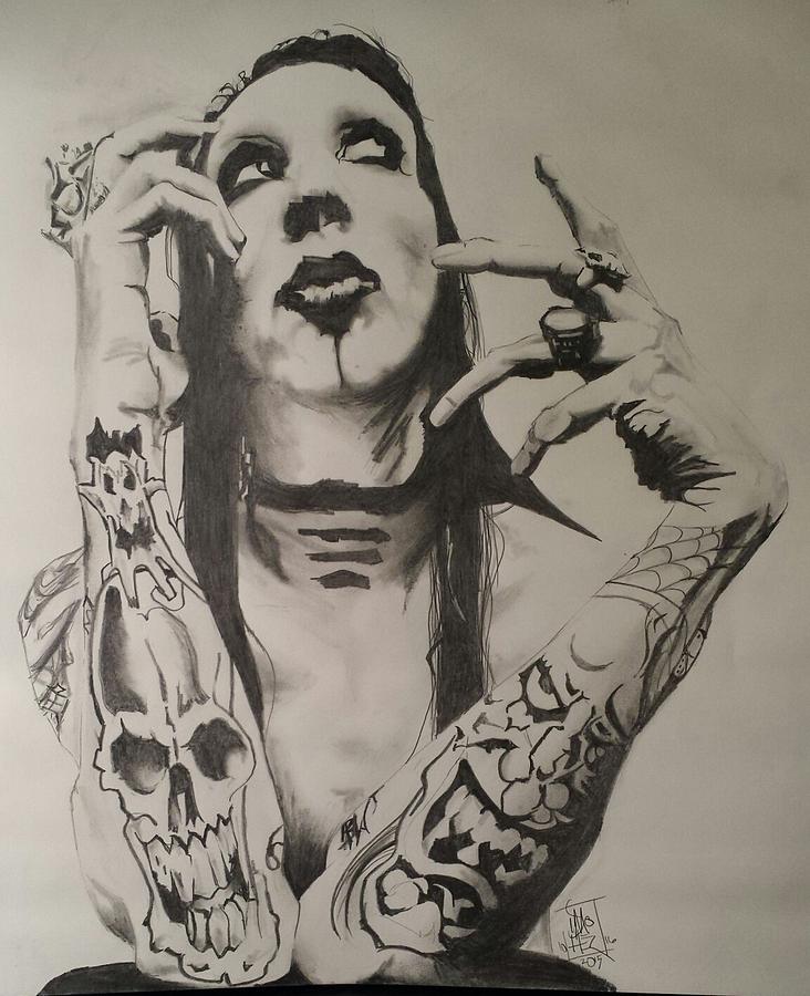 Marilyn manson рисунки