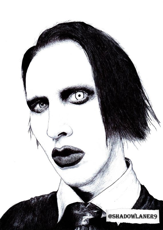570x804 marilyn manson golden age drawing products - Marilyn Manson Drawing