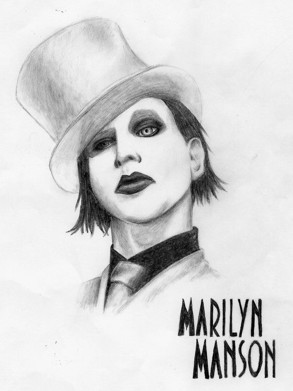 600x800 Marilyn Manson Drawings - Marilyn Manson Drawing