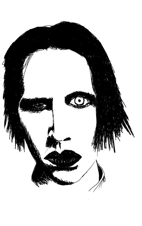 455x720 marilyn manson - Marilyn Manson Drawing