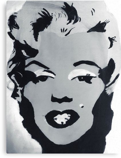 422x550 marilyn monroe black and white art canvas prints - Marilyn Monroe Black And White Drawing