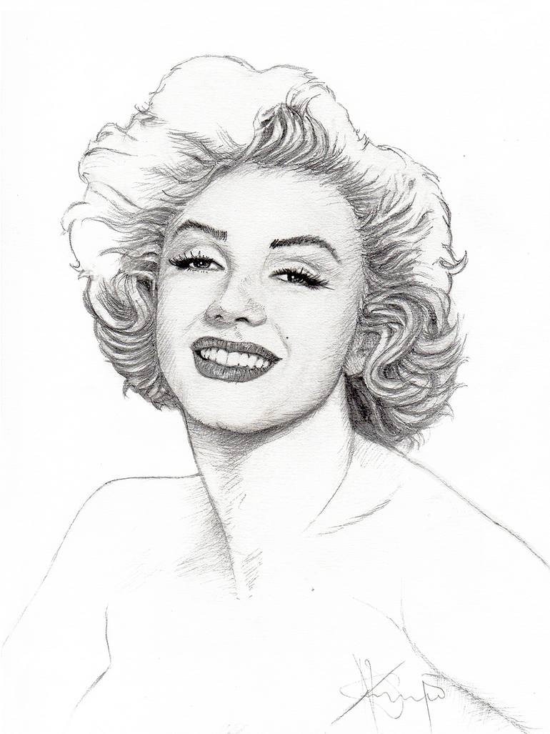 770x1027 Marilyn Monroe Drawing - Marilyn Monroe Drawing