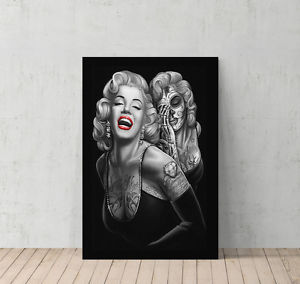 300x284 Marilyn Monroe Two Face In Drawing Decorative Art Canvas Print - Marilyn Monroe Drawing