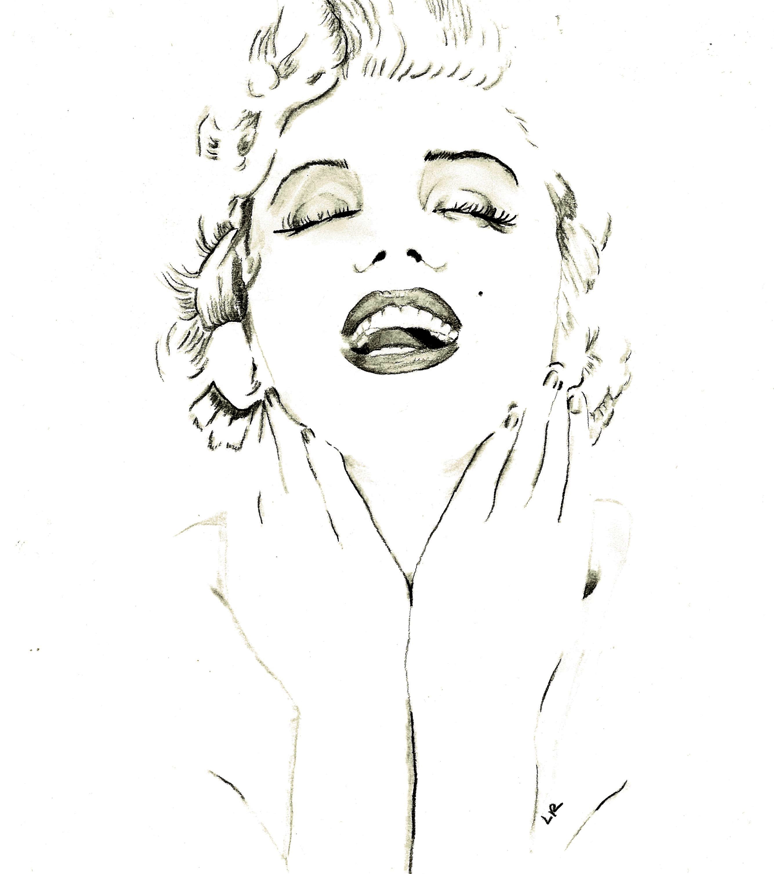 Marilyn Monroe Drawing Black And White at Explore
