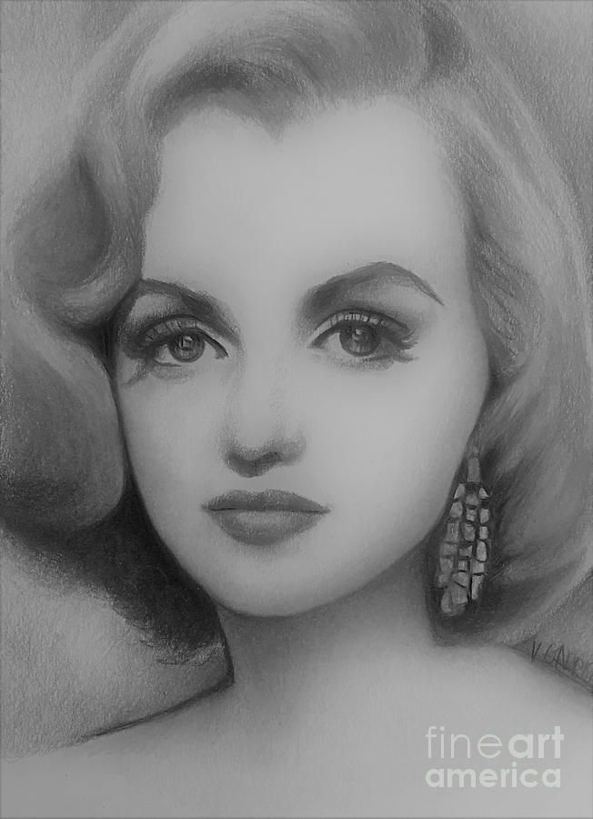 652x900 Marilyn Black And White Drawing - Marilyn Monroe Drawing Black And White
