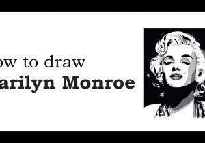 300x210 Marilyn Monroe Black And White Drawing Black And White Marilyn - Marilyn Monroe Drawing Black And White