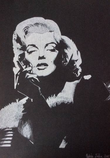 375x537 Marilyn Monroe Drawing - Marilyn Monroe Drawing Black And White