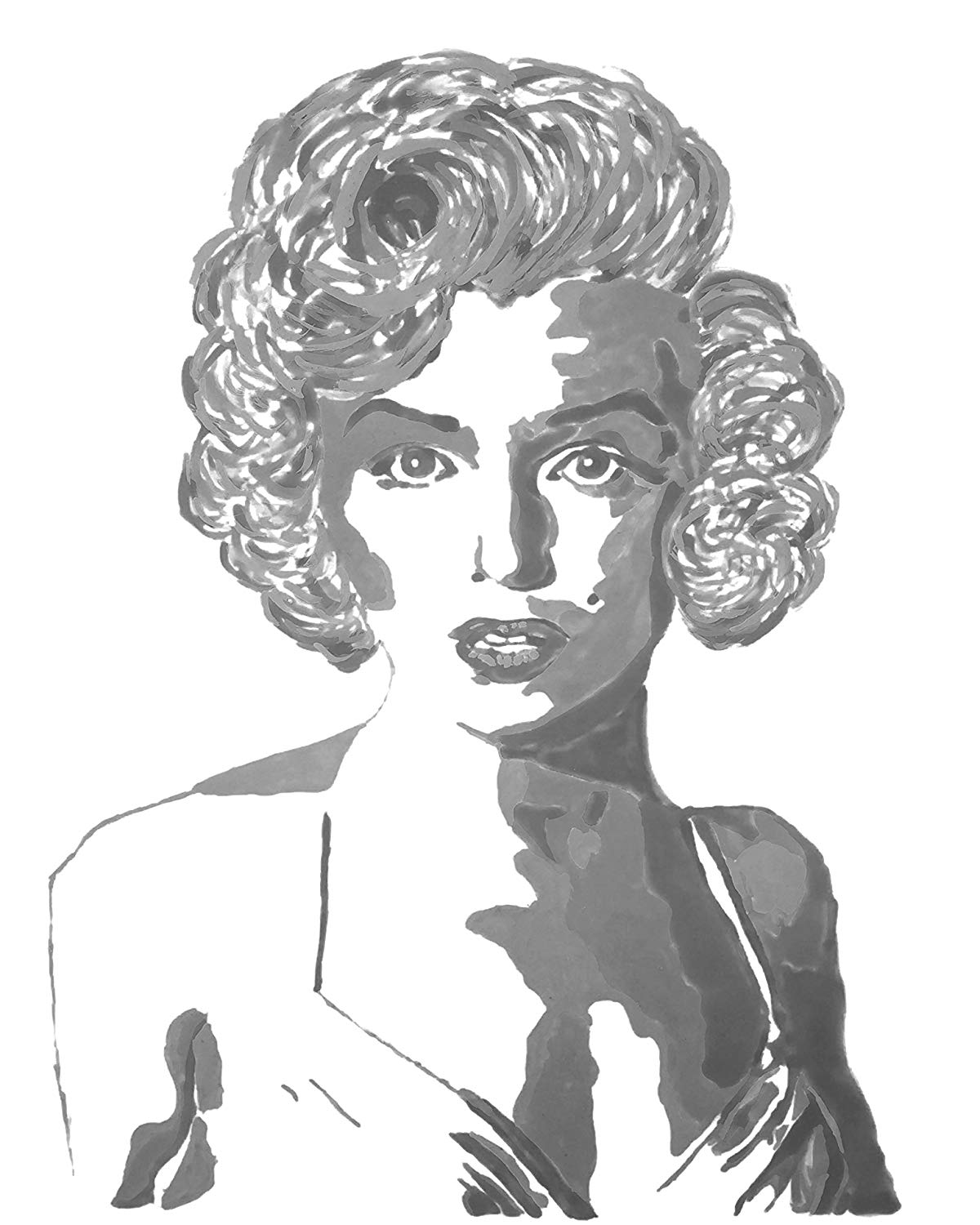 1200x1500 Marilyn Monroe Giclee Fine Art Print Black And White - Marilyn Monroe Drawing Black And White