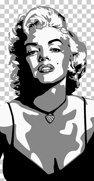 310x594 Stencil Black And White Art, Marilyn Monroe Png Clipart Free - Marilyn Monroe Drawing Black And White