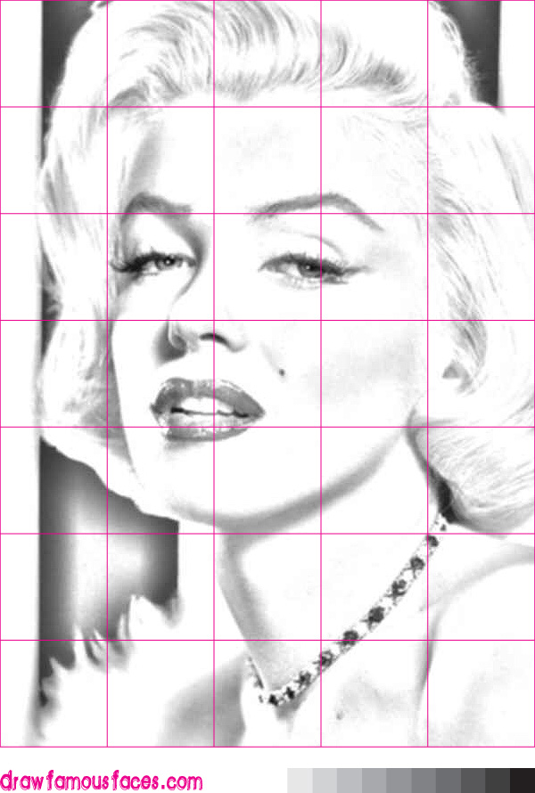 600x890 How To Draw A Portrait Of Marilyn Monroe Draw Famous Faces - Marilyn Monroe Drawing Outline