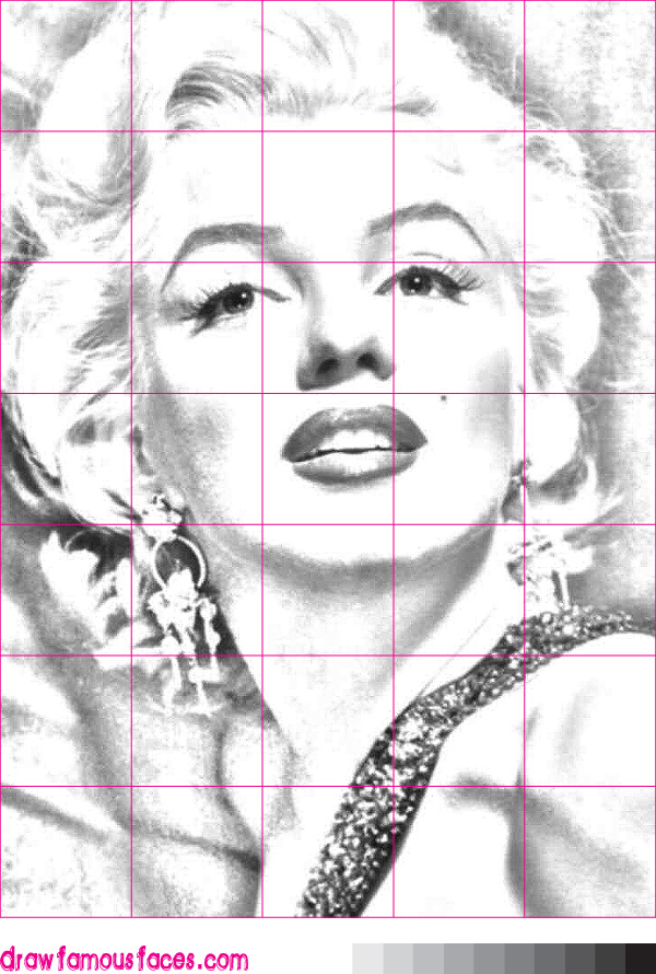 600x890 How To Sketch Marilyn Monroe Draw Famous Faces - Marilyn Monroe Drawing Outline