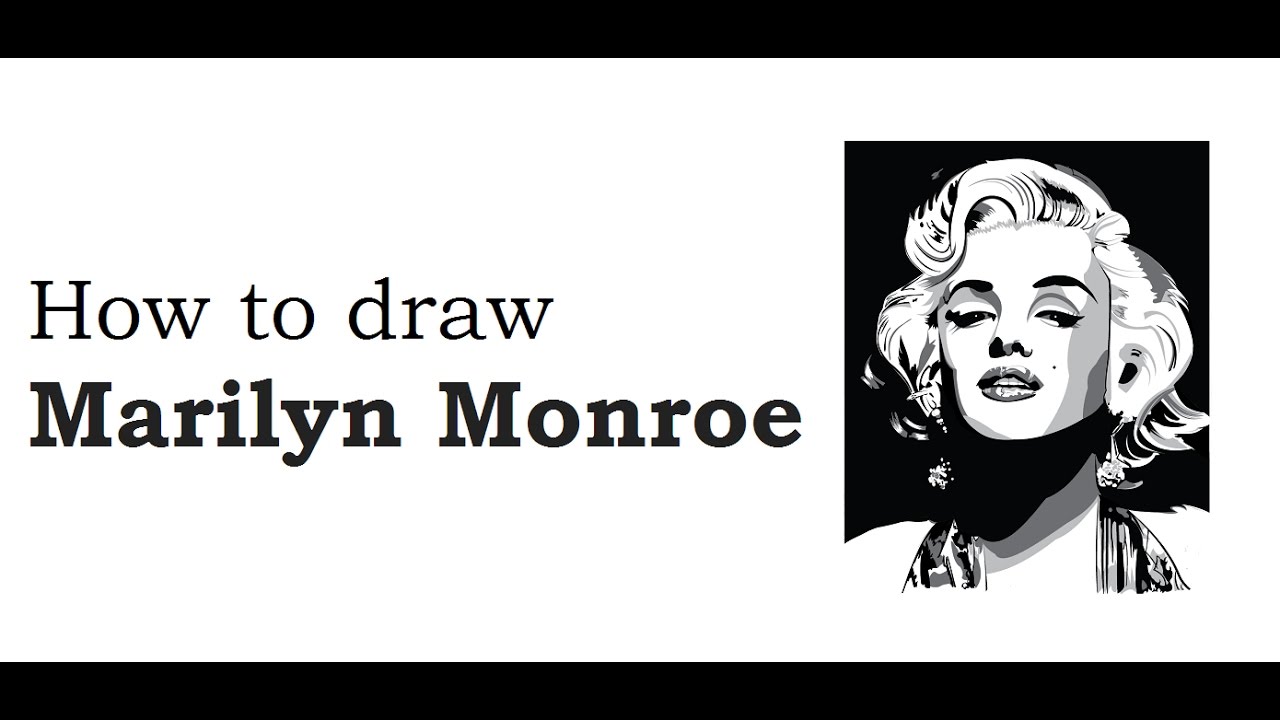 1280x720 How To Draw Marilyn Monroe Face Drawing Step - Marilyn Monroe Drawing Outline