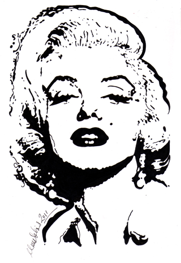 359x520 Marilyn Monroe Drawing - Marilyn Monroe Drawing Outline