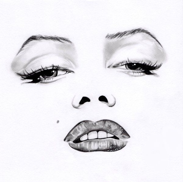 600x596 Marilyn Monroe - Marilyn Monroe Drawing Outline