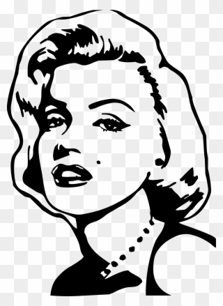 320x439 Marilyn Sticker - Marilyn Monroe Drawing Outline