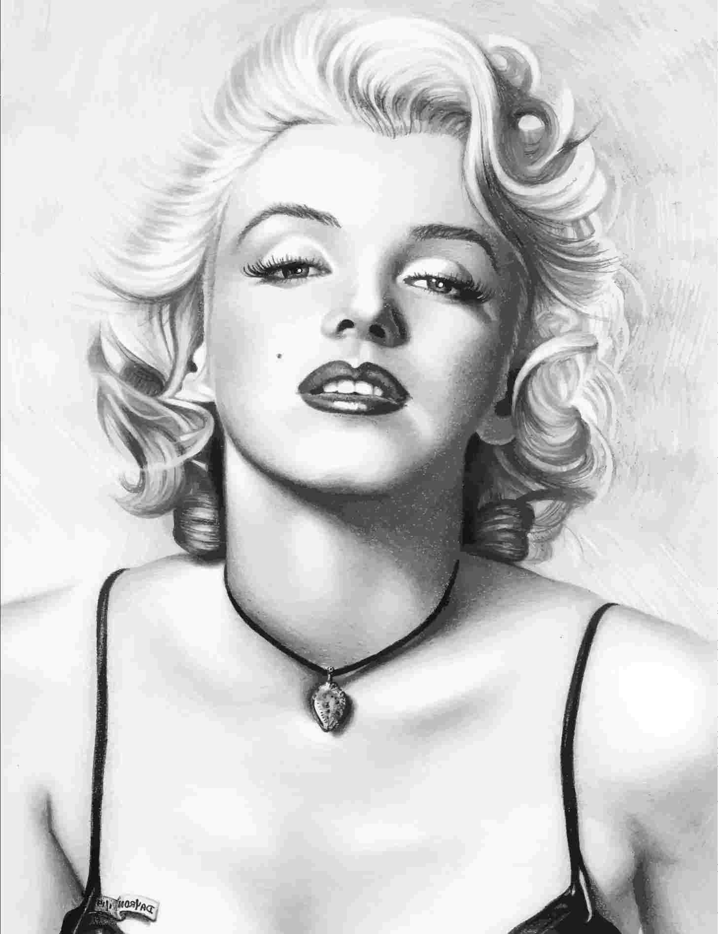 Marilyn Monroe Drawing Outline at PaintingValley.com | Explore