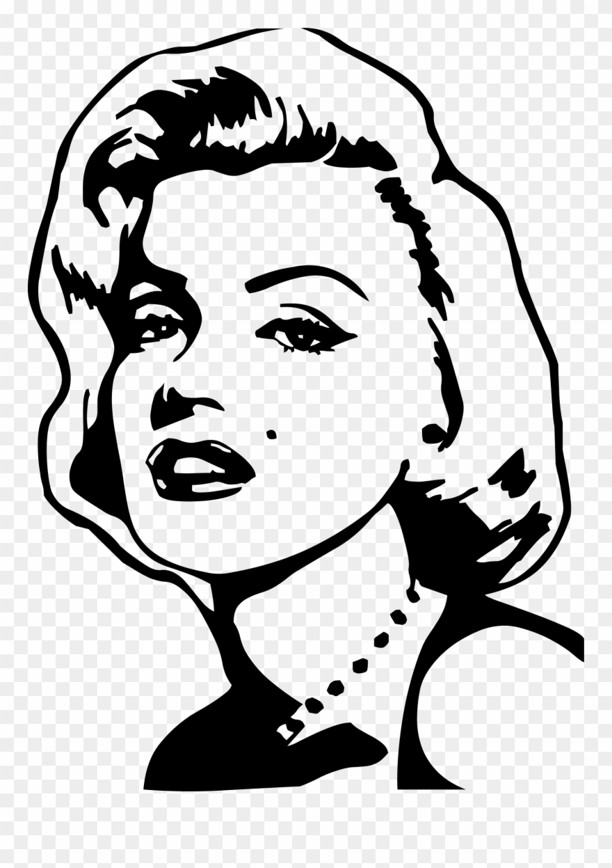 880x1247 Actor Clipart Chair - Marilyn Monroe Drawing Outline
