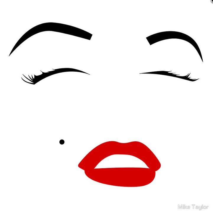 721x726 Asolutely Love This Minimalistic Marilyn Monroe Modern Pop Art - Marilyn Monroe Drawing Outline
