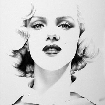 354x354 Best Pencil Drawings Of Marilyn Monroe Products On Wanelo - Marilyn Monroe Drawing Outline