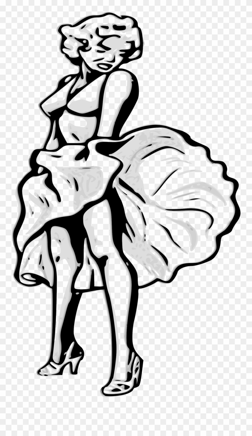 880x1519 Big Image - Marilyn Monroe Drawing Outline