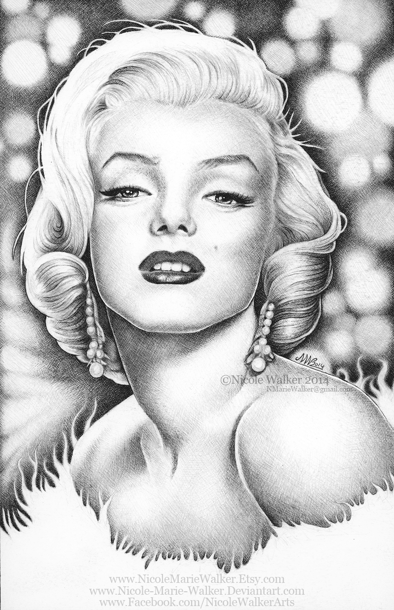 Marilyn Monroe Drawing Pencil.
