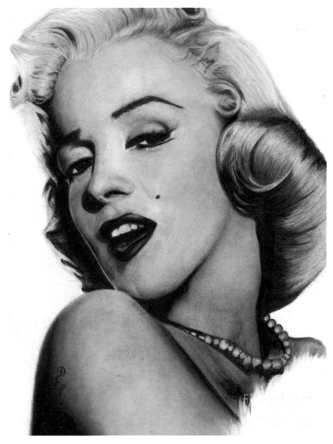 675x900 Marilyn Monroe Original Pencil Drawing Drawing - Marilyn Monroe Drawing Pencil