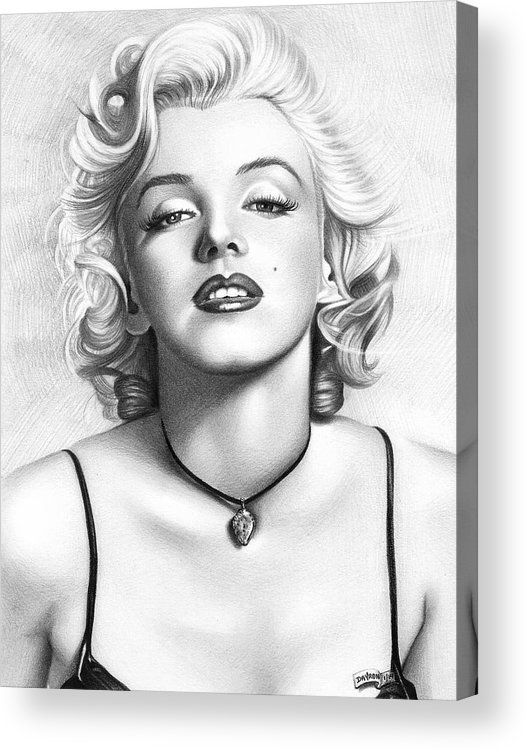 527x750 Marilyn Monroe Pencil And Charcoal Acrylic Print - Marilyn Monroe Drawing Pencil