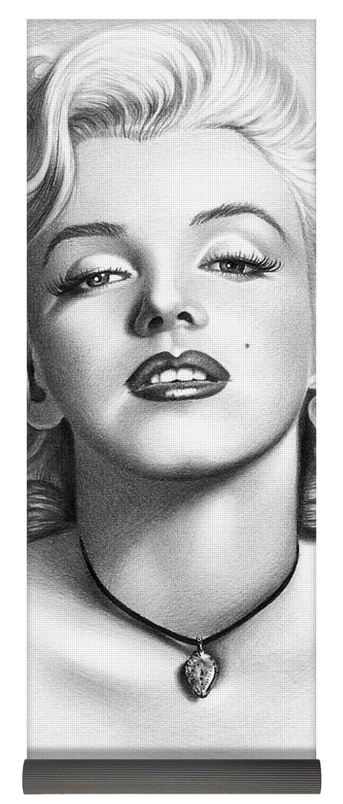 500x1171 Marilyn Monroe Pencil And Charcoal Yoga Mat For Sale - Marilyn Monroe Drawing Pencil