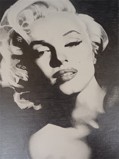 412x550 Marilyn Monroe Pencil Portrait - Marilyn Monroe Drawing Pencil