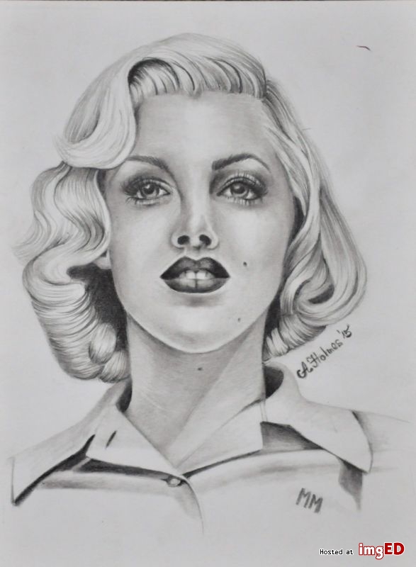 587x800 Marilyn Monroe, Original Pencil Drawing - Marilyn Monroe Drawing Pencil