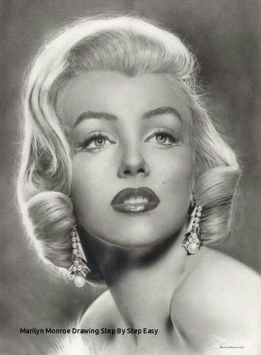 529x720 Marilyn Monroe Drawing Step - Marilyn Monroe Drawing Pencil Easy