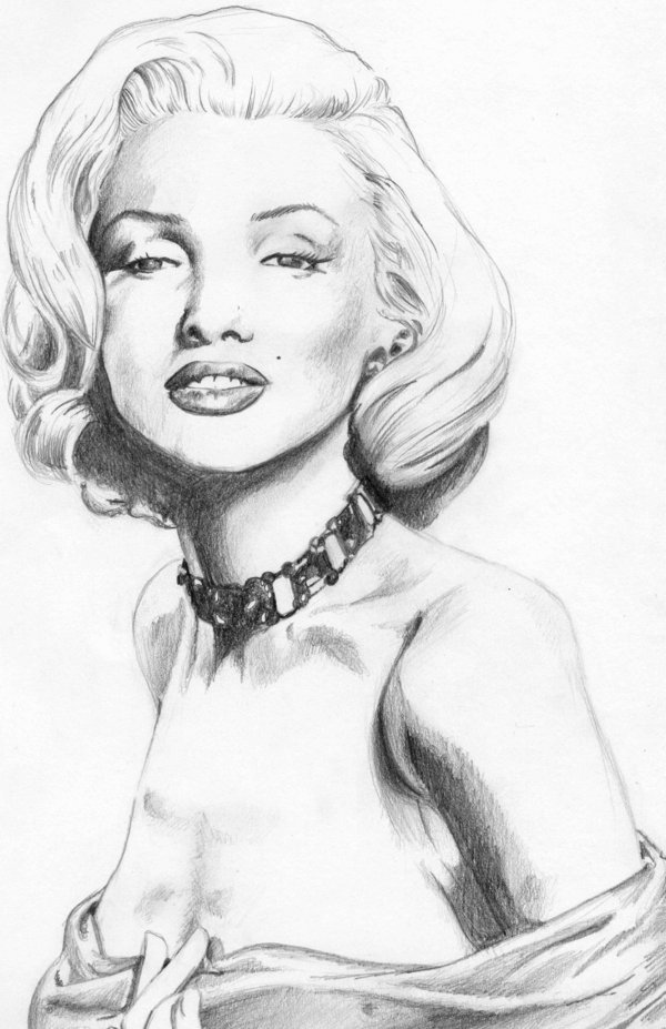 600x927 Marilyn Monroe Line Drawing - Marilyn Monroe Drawing Tumblr