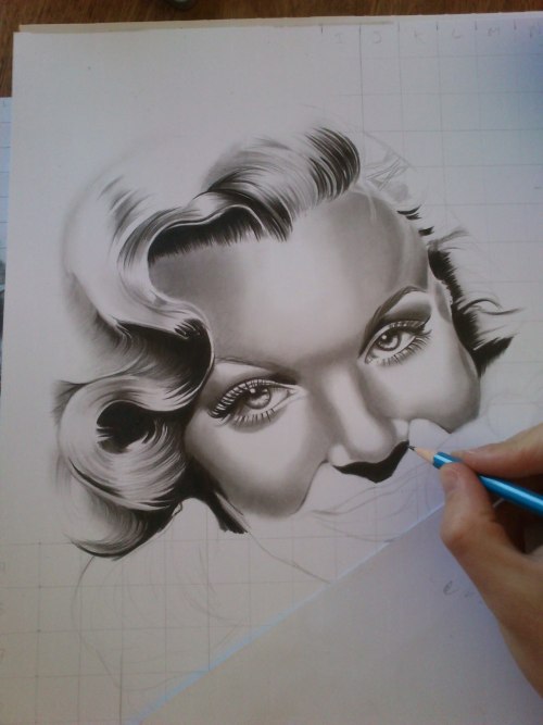 500x667 art black and white portrait marilyn monroe artwork marilyn monroe - Marilyn Monroe Drawing Tumblr