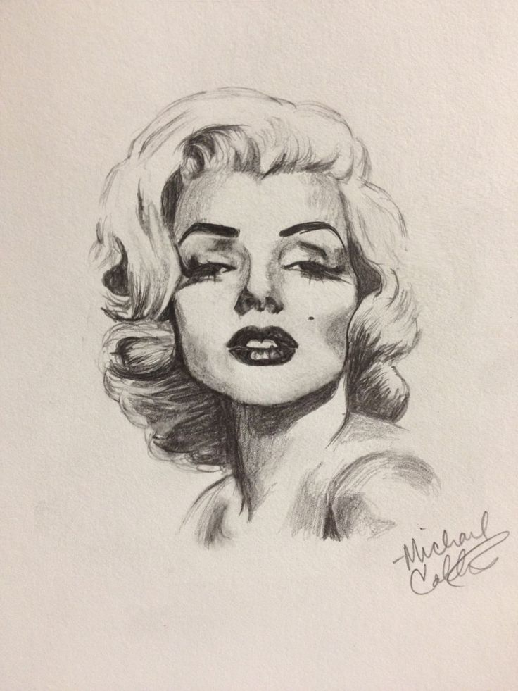 736x981 Bronnylea - Marilyn Monroe Drawing Tumblr
