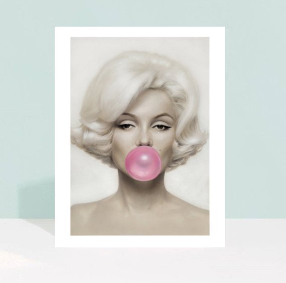 570x563 Printable Marilyn Monroe Photo Art Print Decor Typographic - Marilyn Monroe Drawing Tumblr