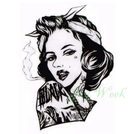 275x275 Detail Feedback Questions About Waterproof Temporary Tattoo - Marilyn Monroe Drawing With Tattoos