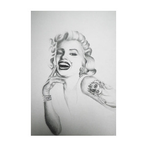 300x300 Marilyn Monroe - Marilyn Monroe Drawing With Tattoos