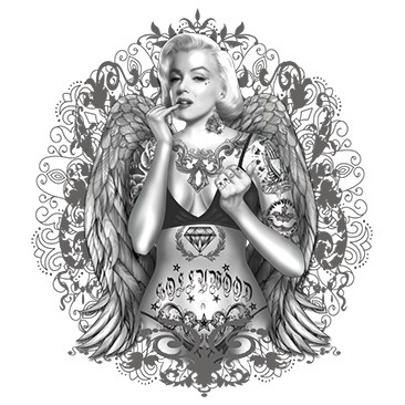 366x366 Tattooed Marilyn Monroe - Marilyn Monroe Drawing With Tattoos