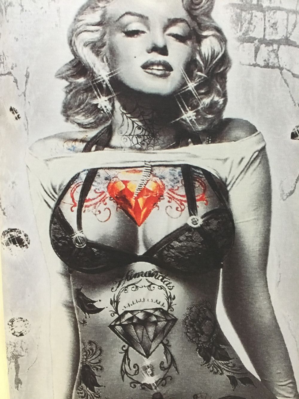 1000x1333 Kartinka Merelin Monro V Tatu - Marilyn Monroe Drawing With Tattoos