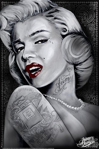 333x500 laminated marilyn - Marilyn Monroe Drawing With Tattoos