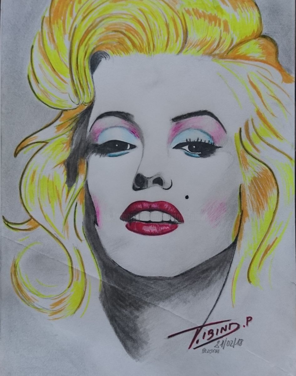 945x1200 Marilyn Monroe Drawing - Marilyn Monroe Lips Drawing