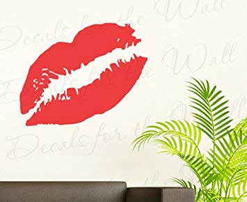 355x290 Kiss Wall Decal - Marilyn Monroe Lips Drawing