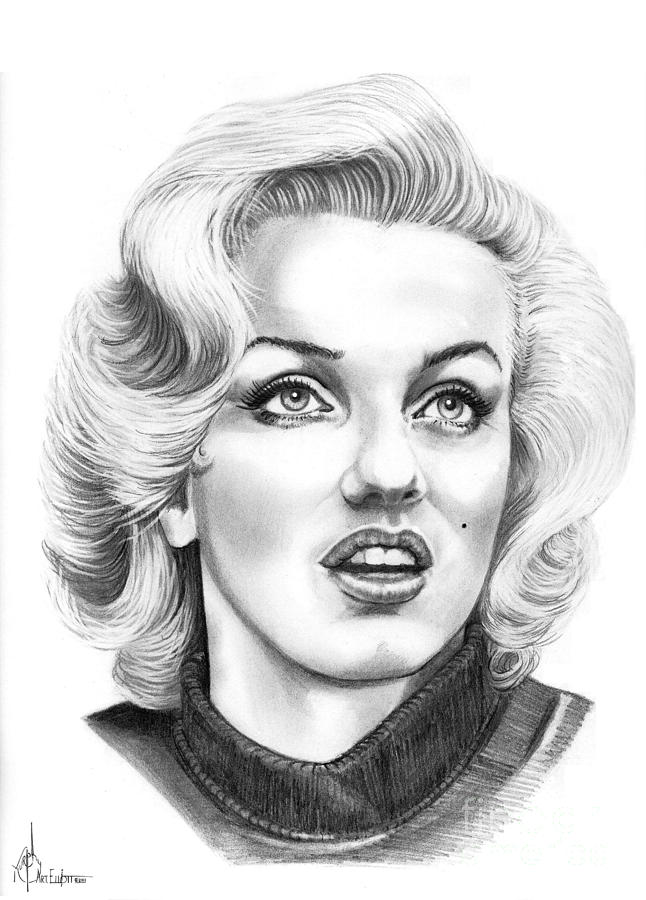 646x900 Marilyn Monroe Drawing - Marilyn Monroe Pencil Drawing