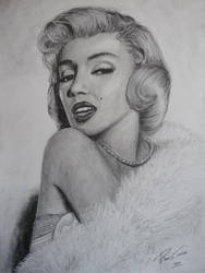 188x250 Marilyn Monroe Pencil Drawing - Marilyn Monroe Pencil Drawing