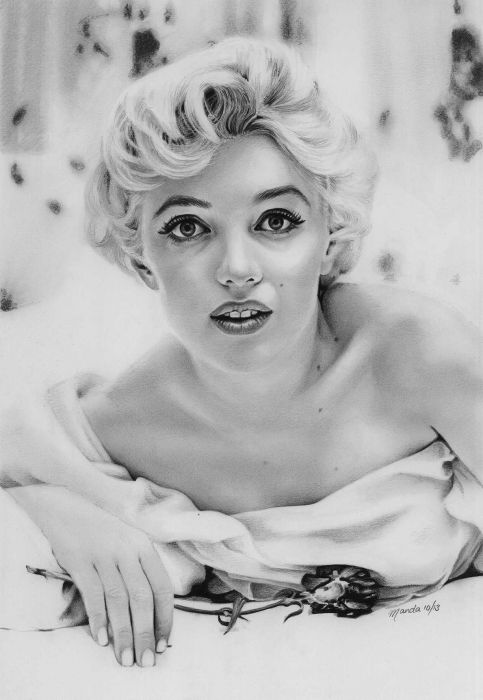 483x700 Art - Marilyn Monroe Pencil Drawing