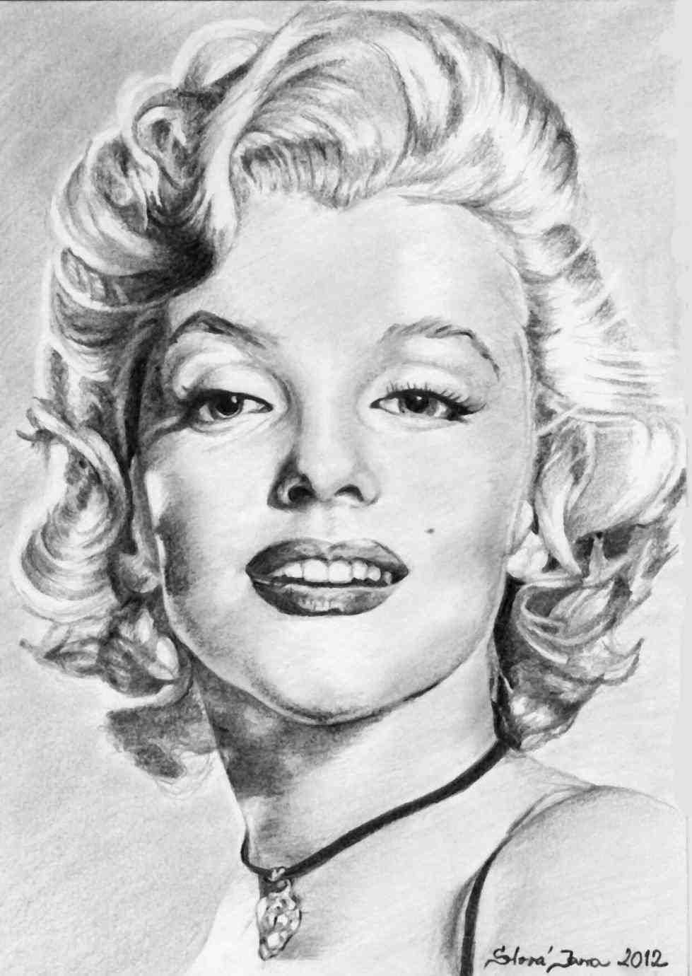 Marilyn Monroe Pencil Drawing at PaintingValley.com | Explore