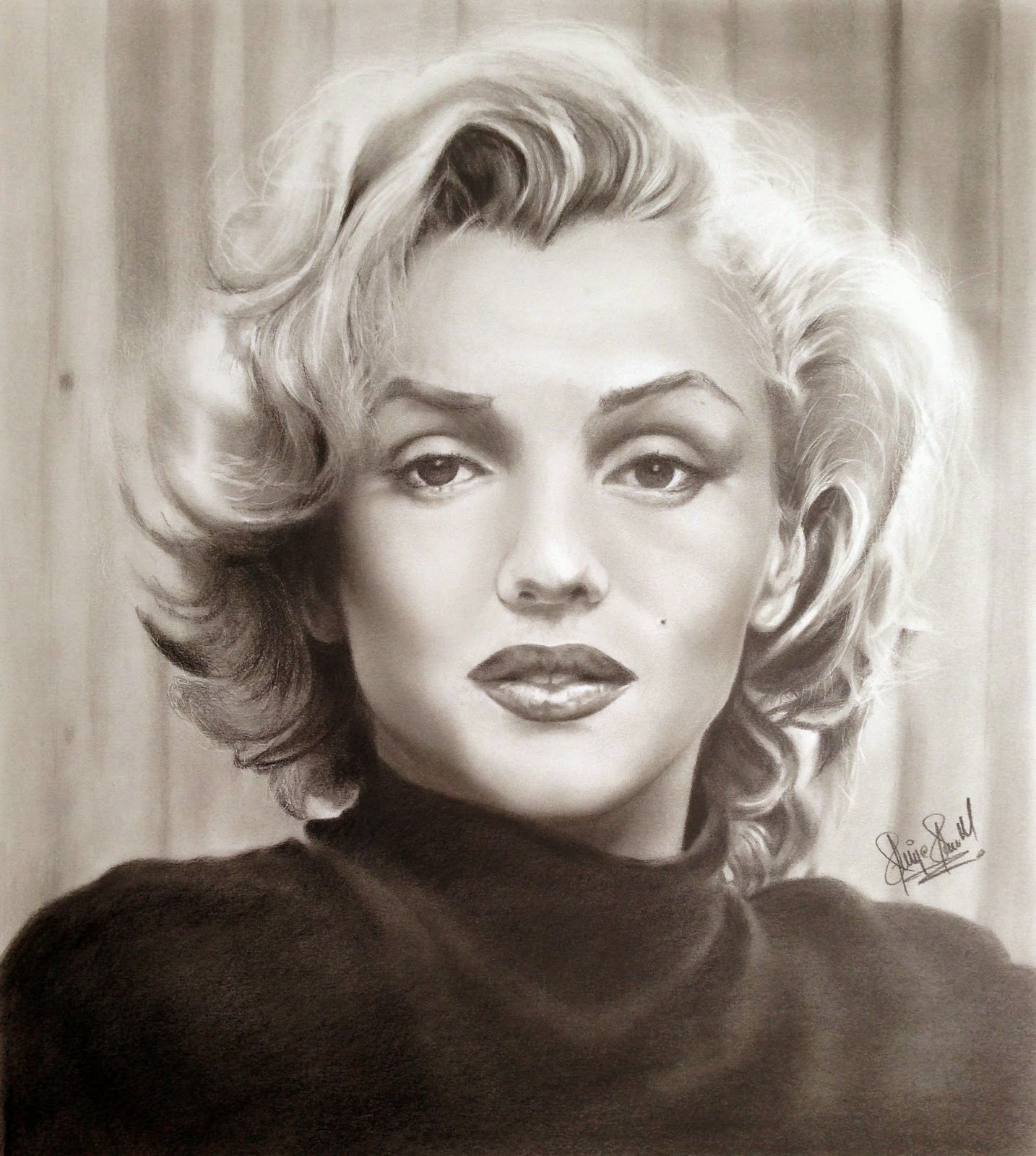 1434x1600 Felipe Galindo, Pencil, Drawings, Portraits, Retratos - Marilyn Monroe Pencil Drawing