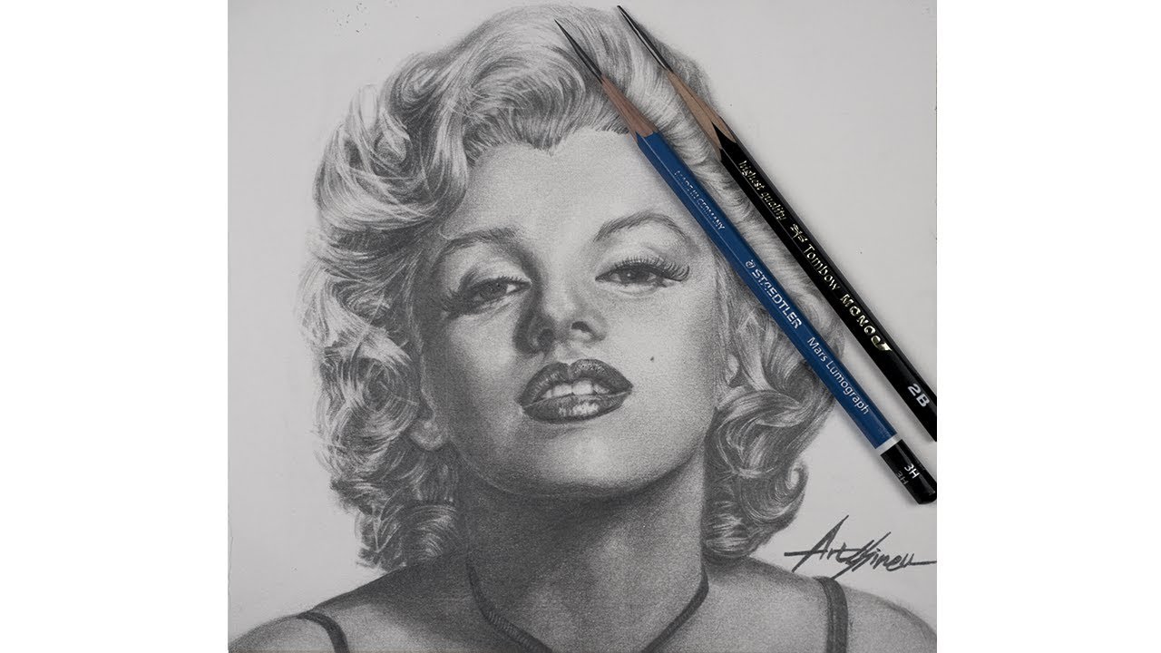 1280x720 Pencil Drawing Marilyn Monroe How To Draw Amazing Drawing - Marilyn Monroe Pencil Drawing